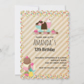 Heerlijke Ice Cream & Float Sweet Dessert Verjaard Kaart (Voorkant)