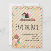Heerlijke Ice Cream & Float Sweet Dessert Verjaard Save The Date (Voorkant)