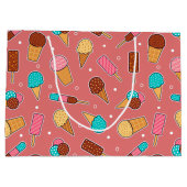 Heerlijke ijs lekkernijen | Donkerroze lekkernijen Groot Cadeauzakje (Achterkant)