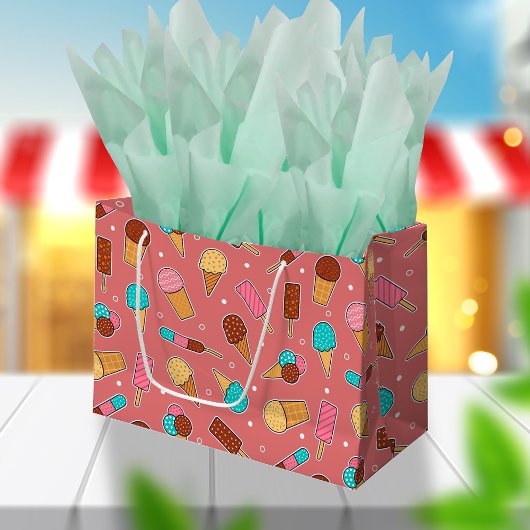 Heerlijke ijs lekkernijen | Donkerroze lekkernijen Groot Cadeauzakje