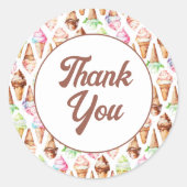 Heerlijke ijskegels ronde sticker (Voorkant)