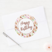 Heerlijke ijskegels ronde sticker (Envelop)