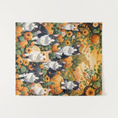 Heerlijke katten en pompoenen in de Herfst Wandkleed (Voorkant (horizontaal))