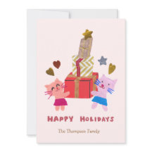 Heerlijke katten met roze geschenkdozen