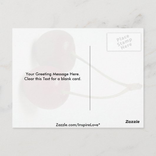 Heerlijke kersen briefkaart (Achterkant)