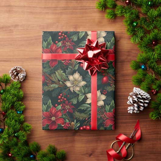 Heerlijke kerst chinoiserie floral cadeaupapier (Feestdagen Geschenken)