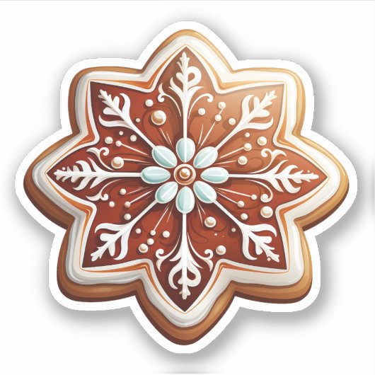 Heerlijke kerstdesserts Star Geweldige Cookie Sticker (Voorkant)