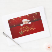 Heerlijke Kerstman Vrolijk Kerstfeest Rechthoekige Sticker (Envelop)