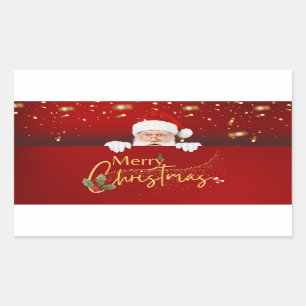 Heerlijke Kerstman Vrolijk Kerstfeest Rechthoekige Sticker