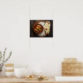 Heerlijke kip Tikka Masala Curry met Rijst Poster (Keuken)