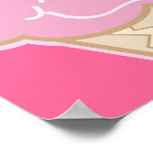 heerlijke kleine aardbeienkakkertje poster (Hoek)