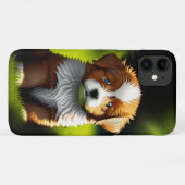 Heerlijke kleine bruine & witte puppy Case-Mate iPhone case (Achterkant (horizontaal))