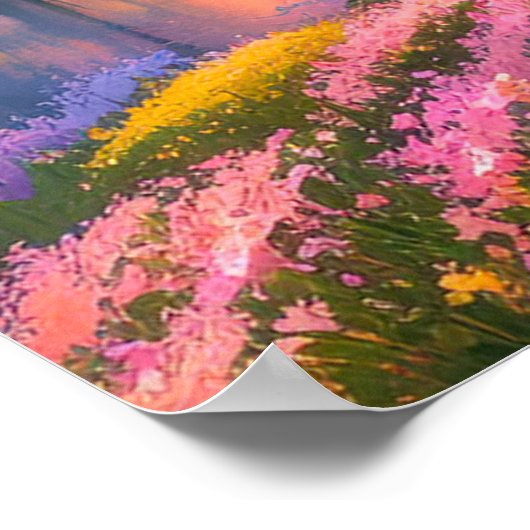 Heerlijke kleuren langs de rivieroever poster (Hoek)