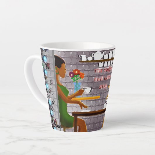 Heerlijke koffie met een kopje vriendschap latte mok (Linkerhoek)