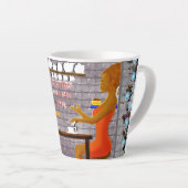 Heerlijke koffie met een kopje vriendschap latte mok (Rechterhoek)