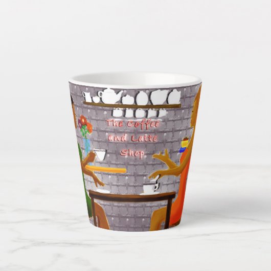 Heerlijke koffie met een kopje vriendschap latte mok (Voorkant)