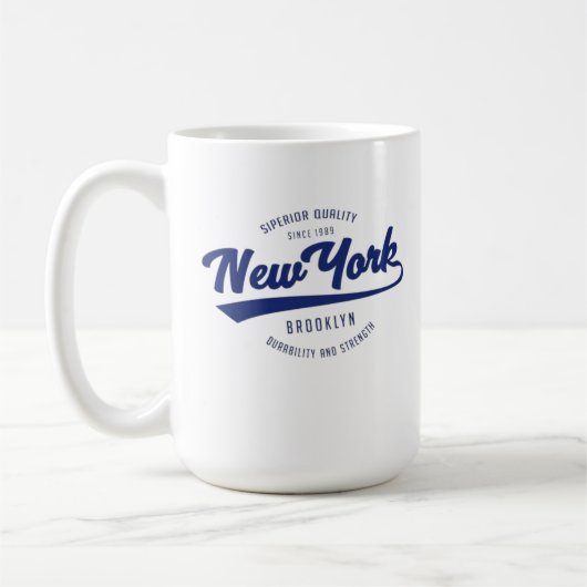 heerlijke koffie mok met NEW YORK badge (Links)