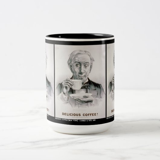 Heerlijke koffie! tweekleurige koffiemok (Center)