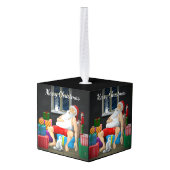 Heerlijke koffietijd met de Kerstman Decoratie (Achter hoekig)