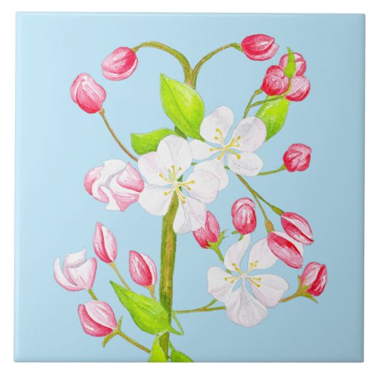 Heerlijke lente op een keramische Tegel (C) Tegeltje (Voorkant)