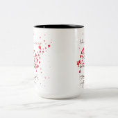 Heerlijke lieve Valentijnsdag Tweekleurige Koffiemok (Center)