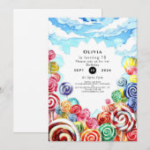 Heerlijke magische candyland verjaardag kaart (Voorkant / Achterkant)