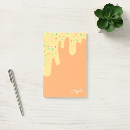 Heerlijke Mango Frosting Sprinkles Jouw naam Post-it® Notes (Kantoor)