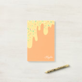 Heerlijke Mango Frosting Sprinkles Jouw naam Post-it® Notes (Op bureau)