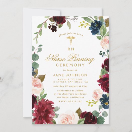 heerlijke margolieveling floral Nurse pinning cere Kaart (Voorkant)