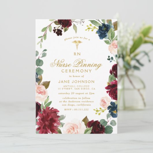 heerlijke margolieveling floral Nurse pinning cere Kaart (Staand voorkant)