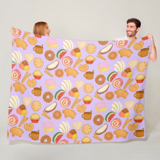 Heerlijke Mexicaanse Pan Dulce Sweet Bread Fleece Deken (In situ)