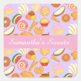 Heerlijke Mexicaanse Pan Dulce Sweet Bread Vierkante Sticker