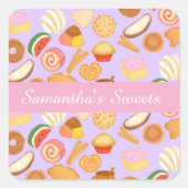 Heerlijke Mexicaanse Pan Dulce Sweet Bread Vierkante Sticker (Voorkant)