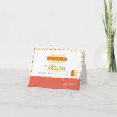 Heerlijke moderne rode en gele verjaardag bedankkaart (Voorkant)