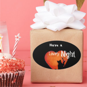 Heerlijke nacht wisches ops i medan heksen! ovale sticker