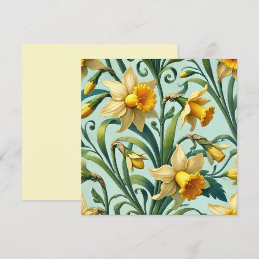 Heerlijke narcissen Spring Print Design Kaart (Voorkant / Achterkant)