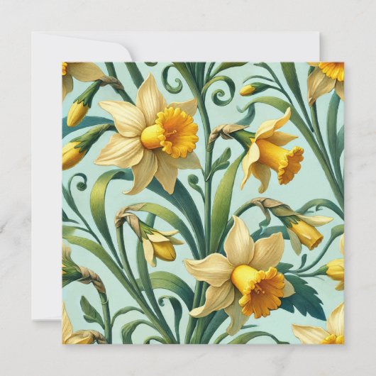 Heerlijke narcissen Spring Print Design Kaart (Voorkant)