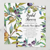 Heerlijke olijven Toscaanse Waterverf Vrijgezellen Kaart (Voorkant / Achterkant)