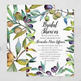 Heerlijke olijven Toscaanse Waterverf Vrijgezellen Kaart