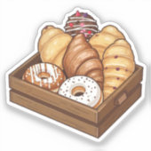 Heerlijke Pastry Box of Treats Sticker (Voorkant)