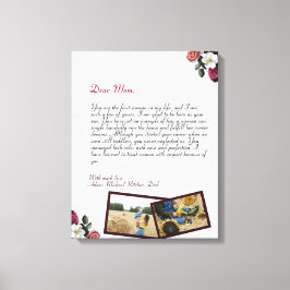 heerlijke persoonlijke liefdesbrief geschreven canvas afdruk