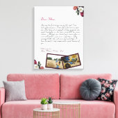 heerlijke persoonlijke liefdesbrief geschreven canvas afdruk (Insitu (Woonkamer))