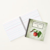 Heerlijke perzik in een branche gepersonaliseerde  notitieboek (Binnen)
