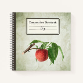 Heerlijke perzik in een branche gepersonaliseerde  notitieboek