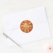 heerlijke pizza pepperoni jalapeno foto ronde sticker (Envelop)