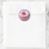 Heerlijke Roze Donut met Sprinkles Stickers (Tas)