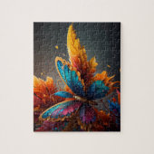 Heerlijke Schattigee Blauwe wereld van een vlinder Legpuzzel (Verticaal)