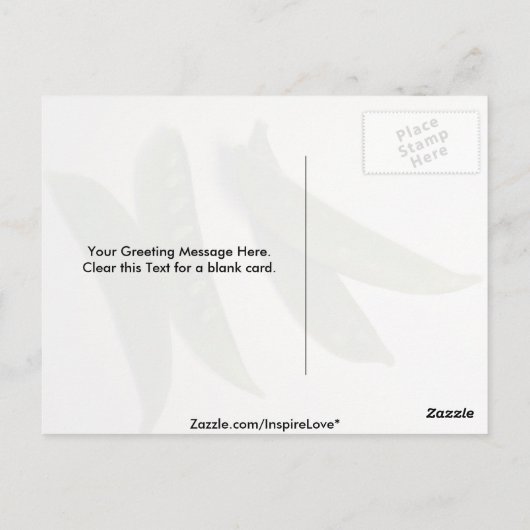 Heerlijke sneeuwerwten briefkaart (Achterkant)