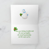 Heerlijke sneeuwpoppen kerst Wenskaart Feestdagen Kaart (Binnen)