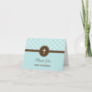 Heerlijke Stippen Bedankt Card - Blauw